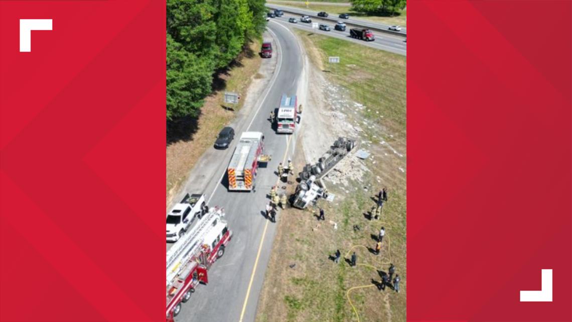 The crash happened at the interchange with Interstate 85 North and U.S. 321 in Gastonia.