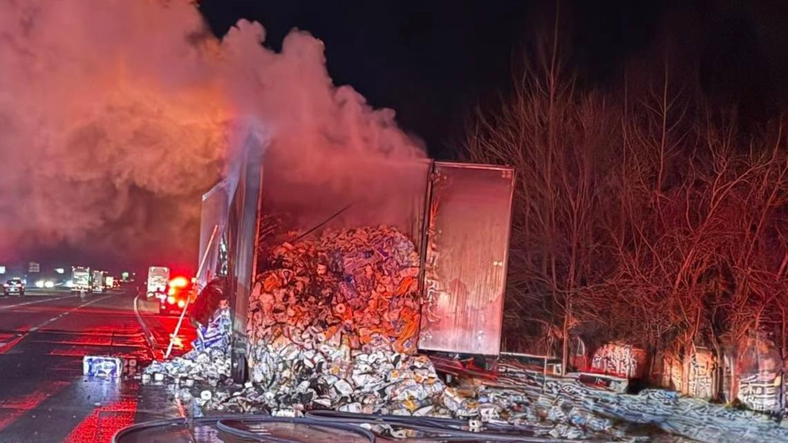 Multiple Semi-Truck Fires Disrupt Traffic Across U.S.