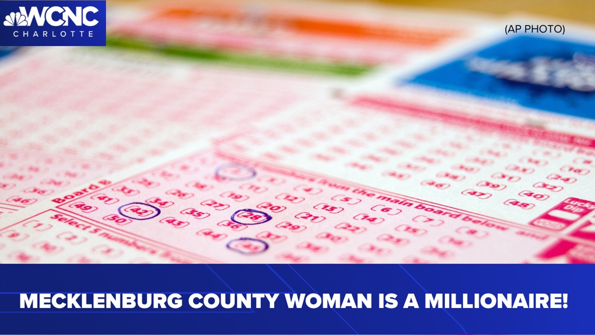 A woman here in Mecklenburg County got a big pay day.