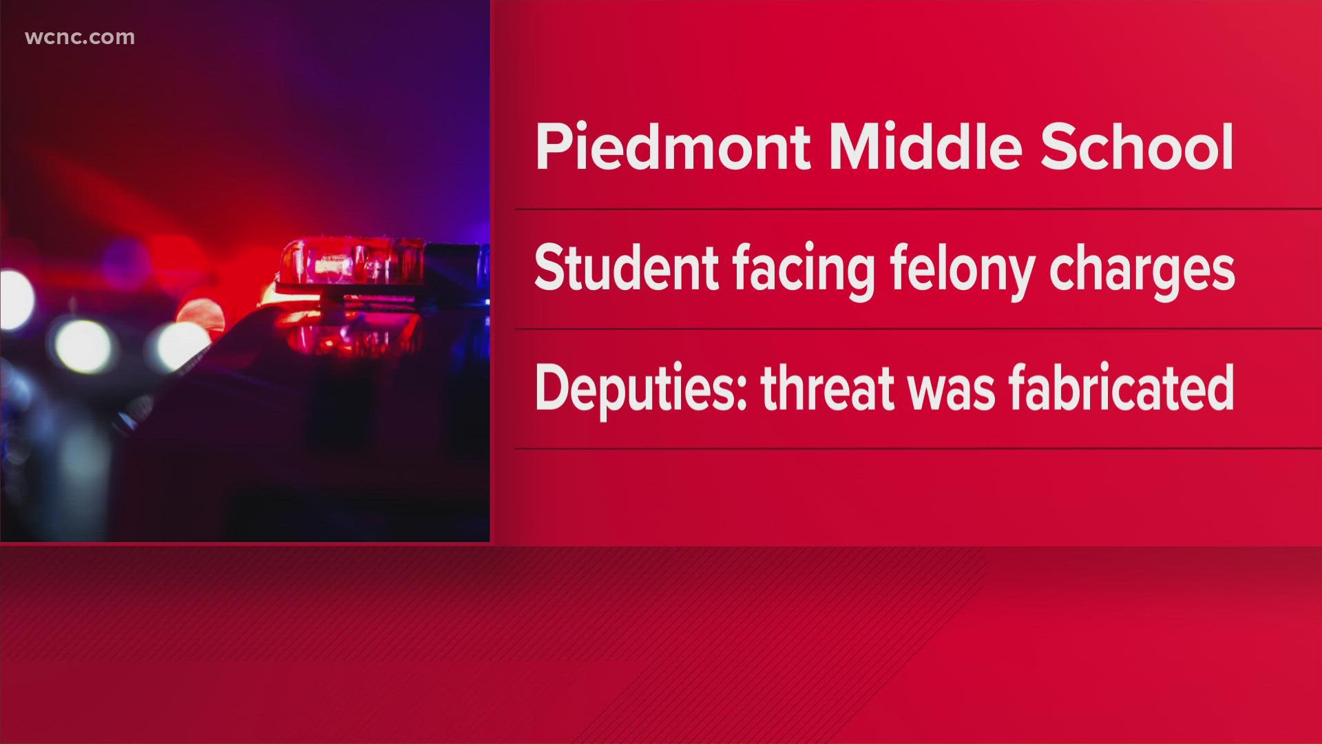 The student confessed to faking the threats.