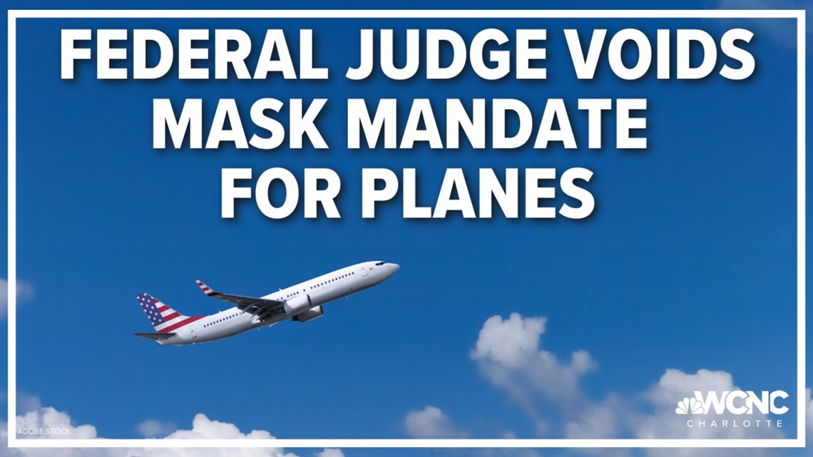 Federal Judge Voids Mask Mandate For Planes Public Transportation