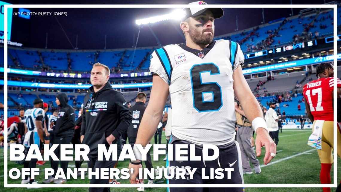 Carolina Panthers list Baker Mayfield as doubtful in Friday injury report