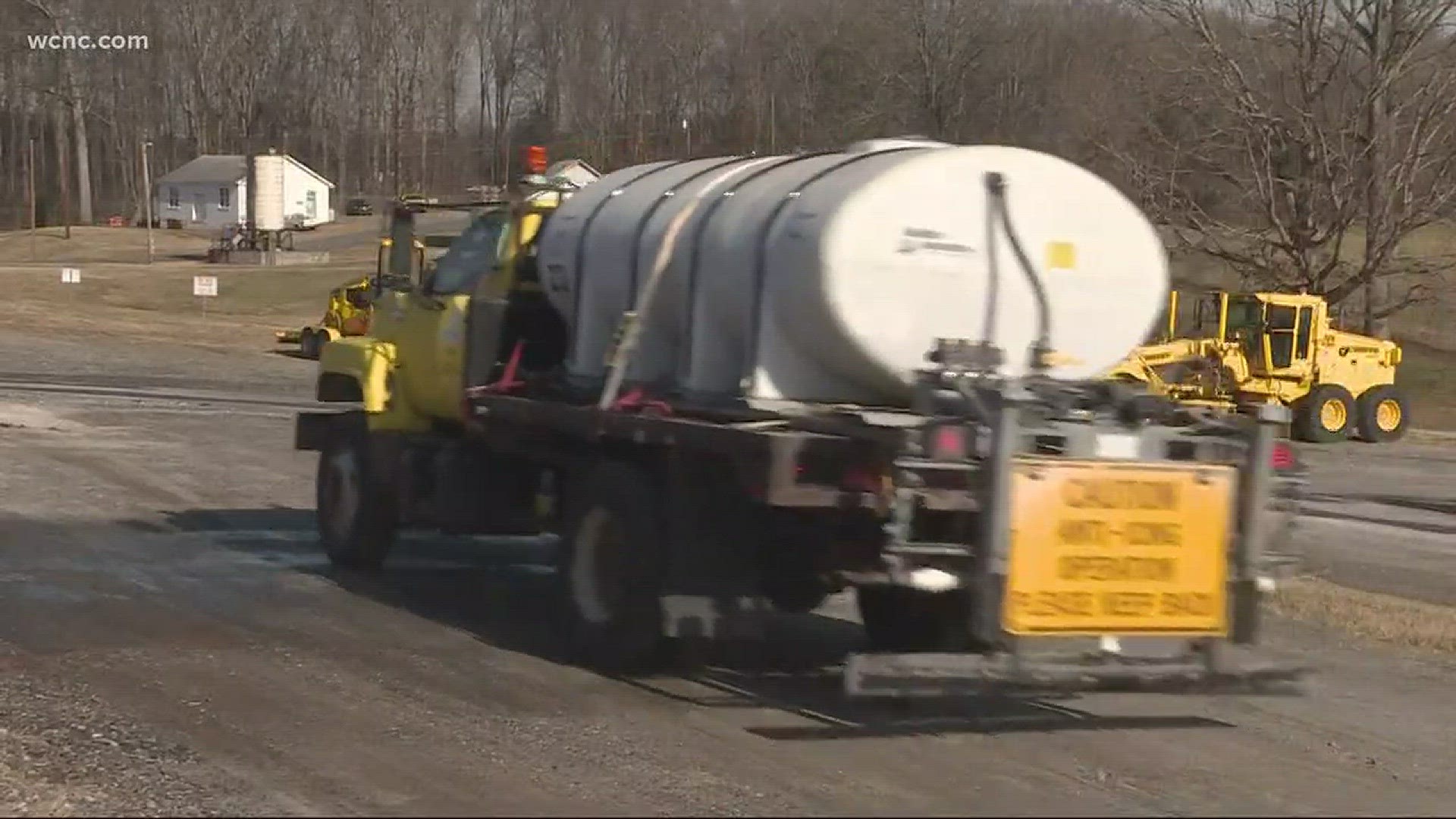 Roads in Iredell County treated with brine ahead of snowfall