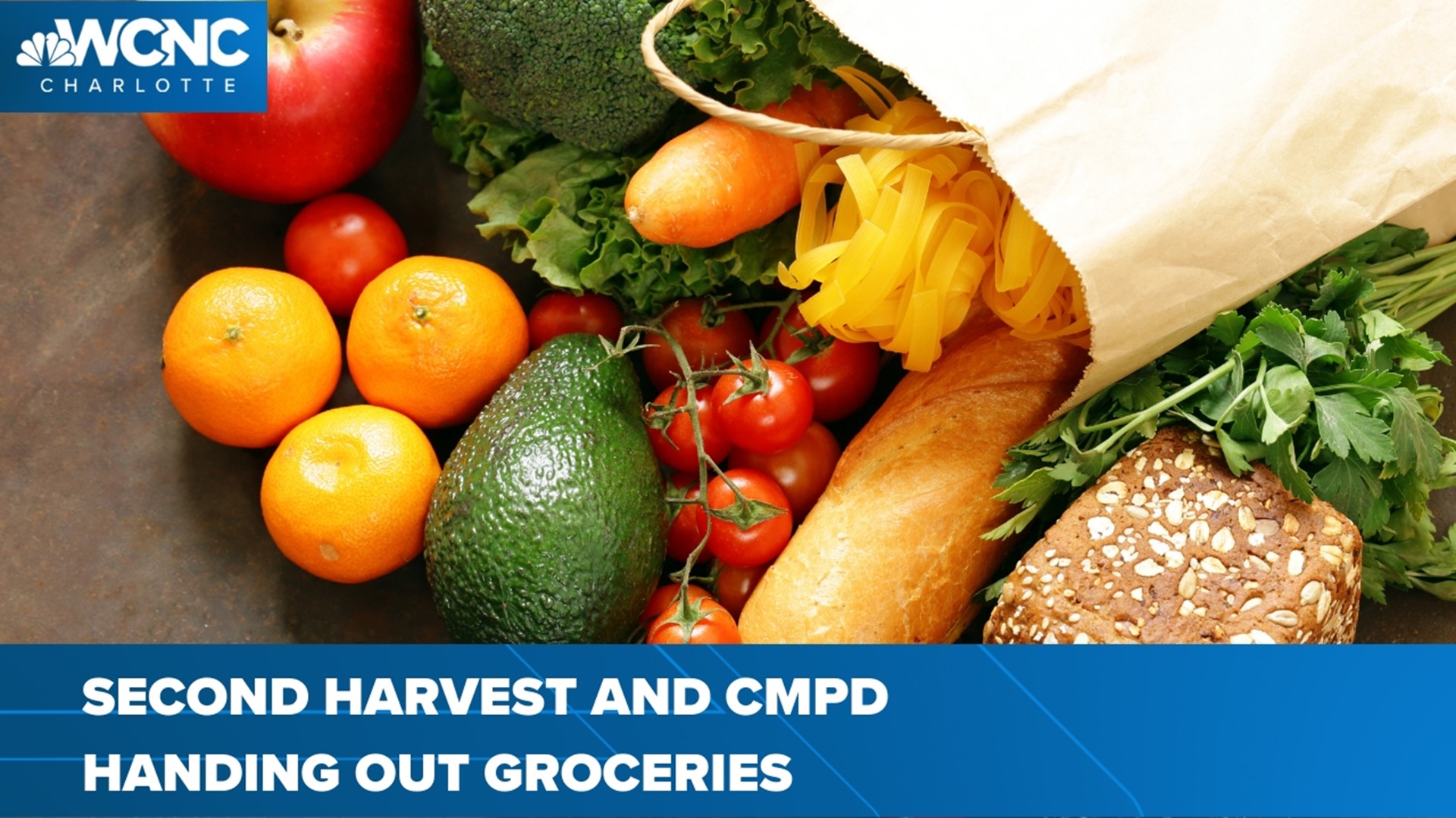 CMPD officers will hand out free groceries to folks in south Charlotte.