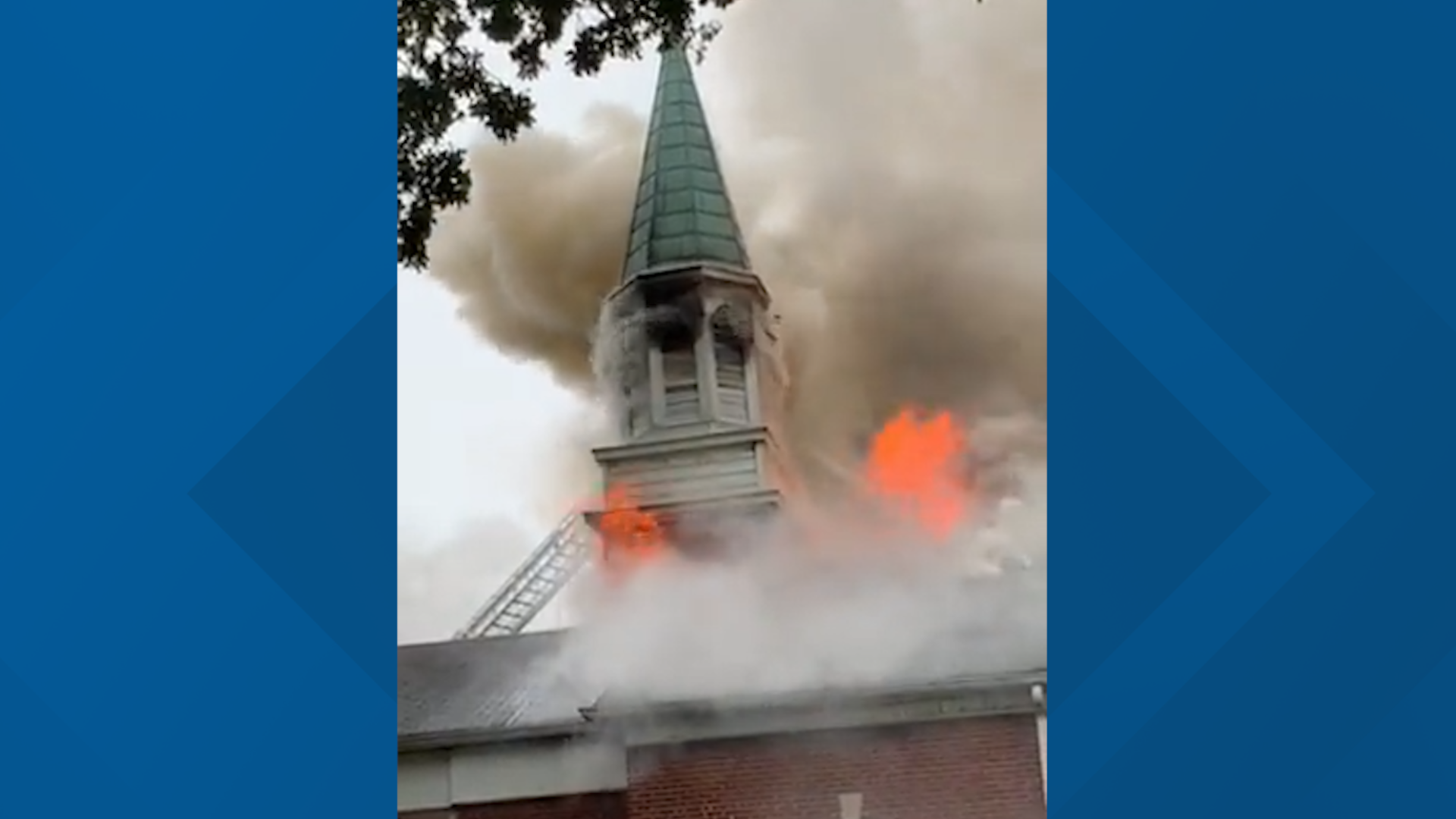 A fire at a vacant church near the Charlotte Douglas International Airport is under control with no injuries reported.