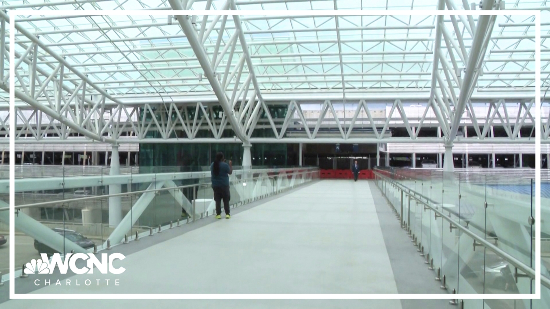 We're getting our first look at what Charlotte Douglas International calls a milestone in its terminal lobby expansion.