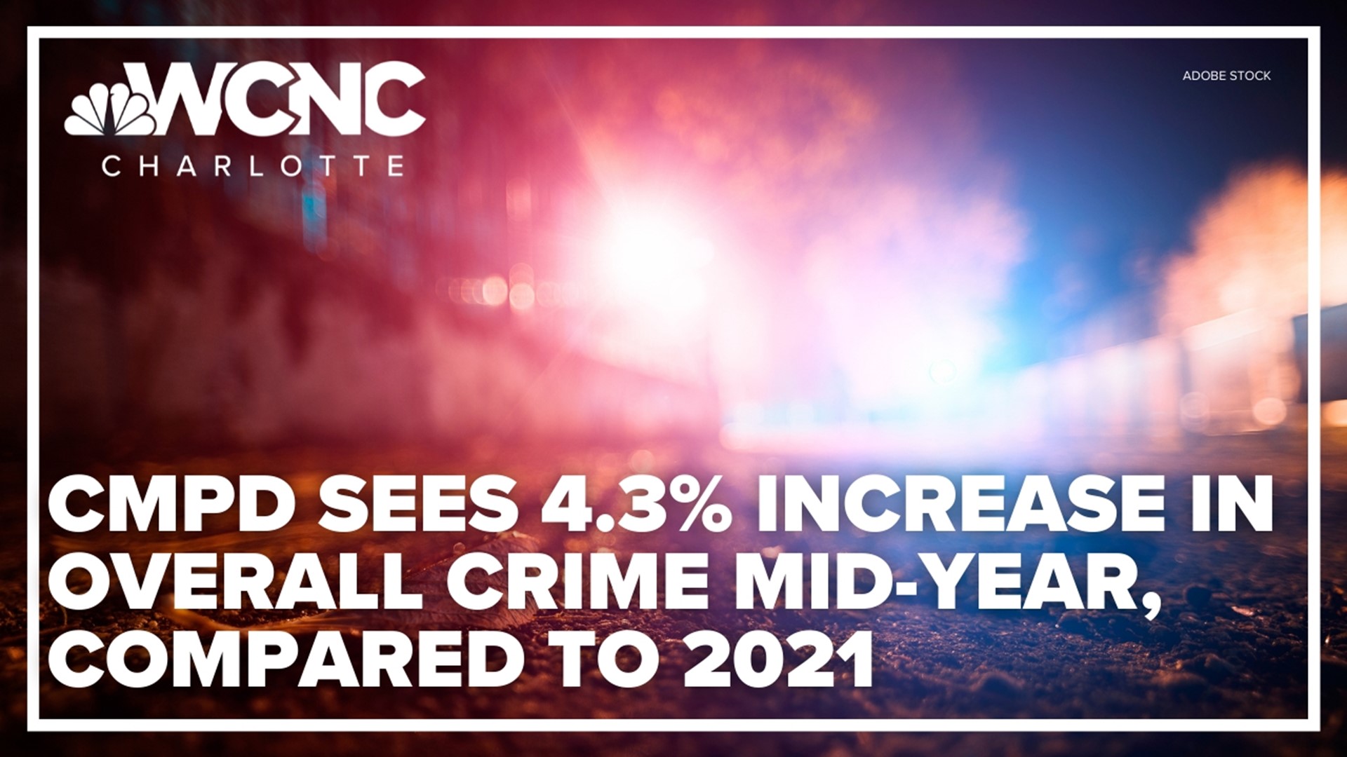 CMPD releasing new numbers today showing overall crime so far this year is up 4.3 percent, compared to last year.