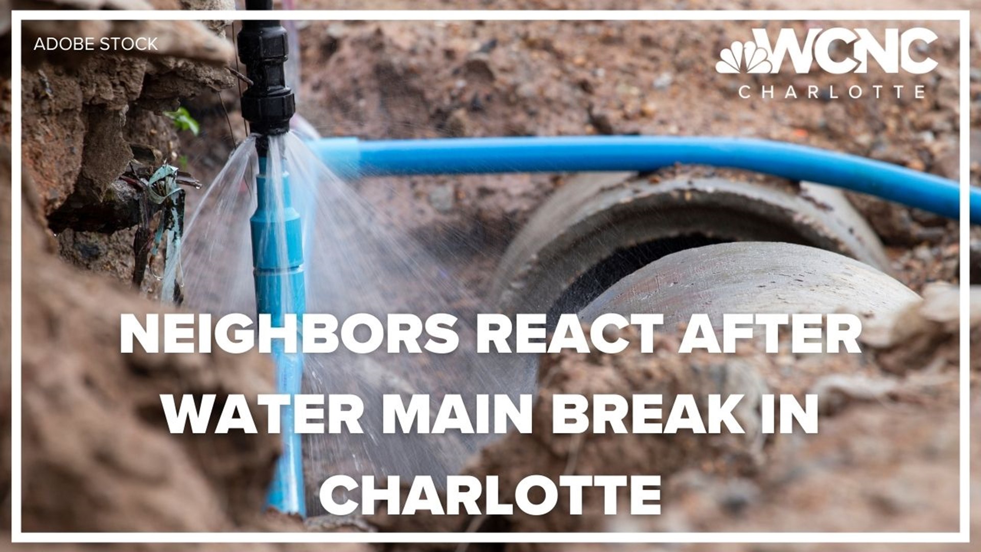 Charlotte water crews reported the outage last night around 10 p.m. By this morning, they acknowledged there was damage to a water main.