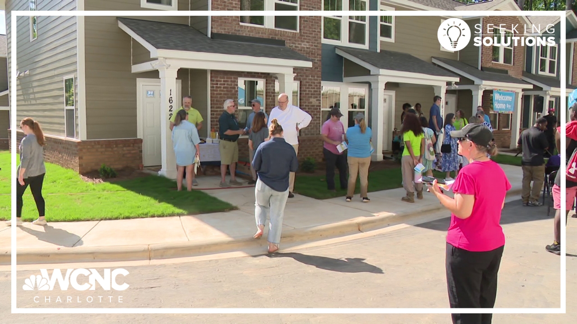 Habitat for Humanity celebrated the completion of 17 affordable townhomes in east Charlotte on Saturday.
