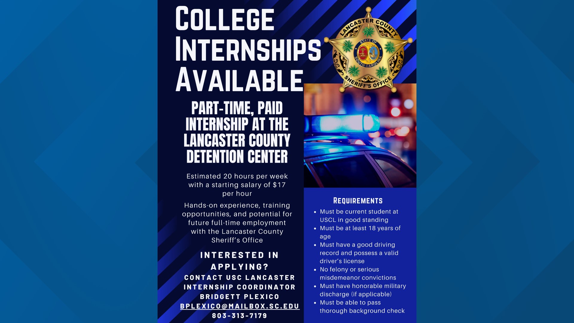 SC college internship program to attract correctional officers