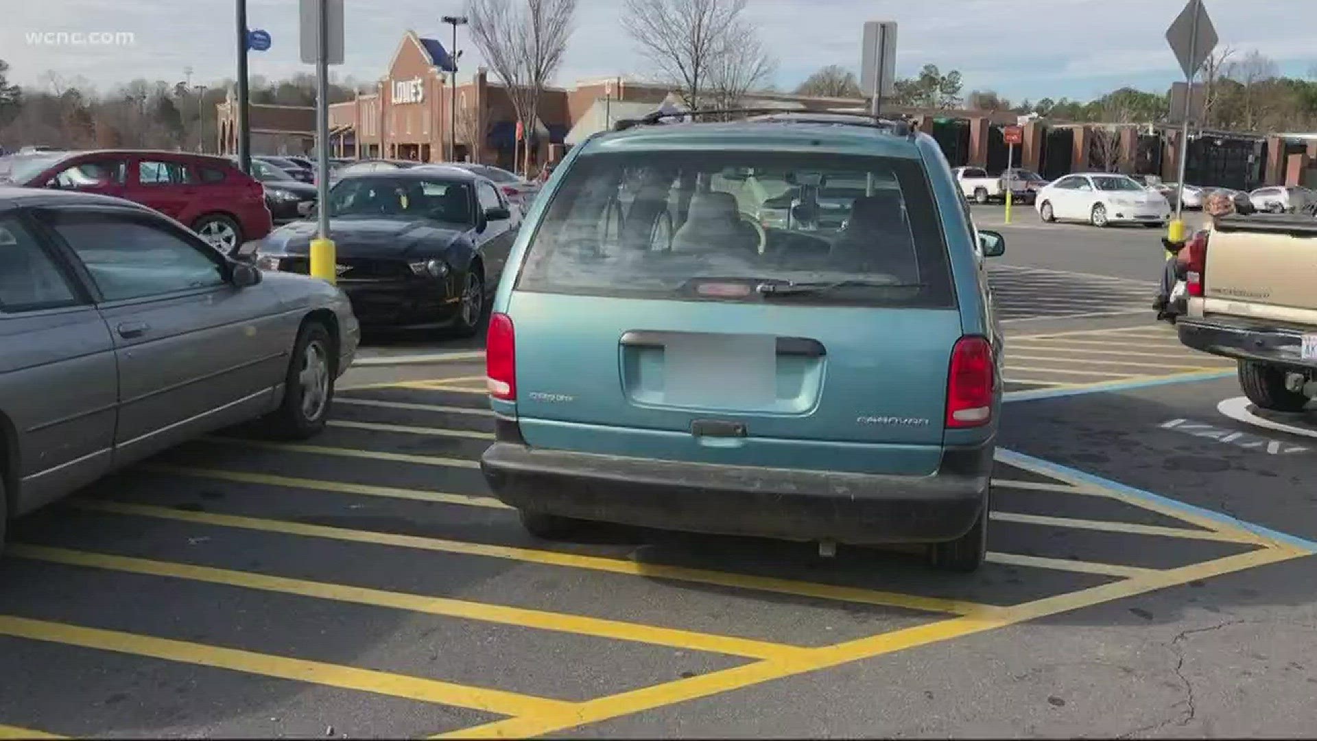 Outrage was sparked online after a Gaston County man posted several photos of people illegally parked in handicap spaces at the Belmont Walmart.