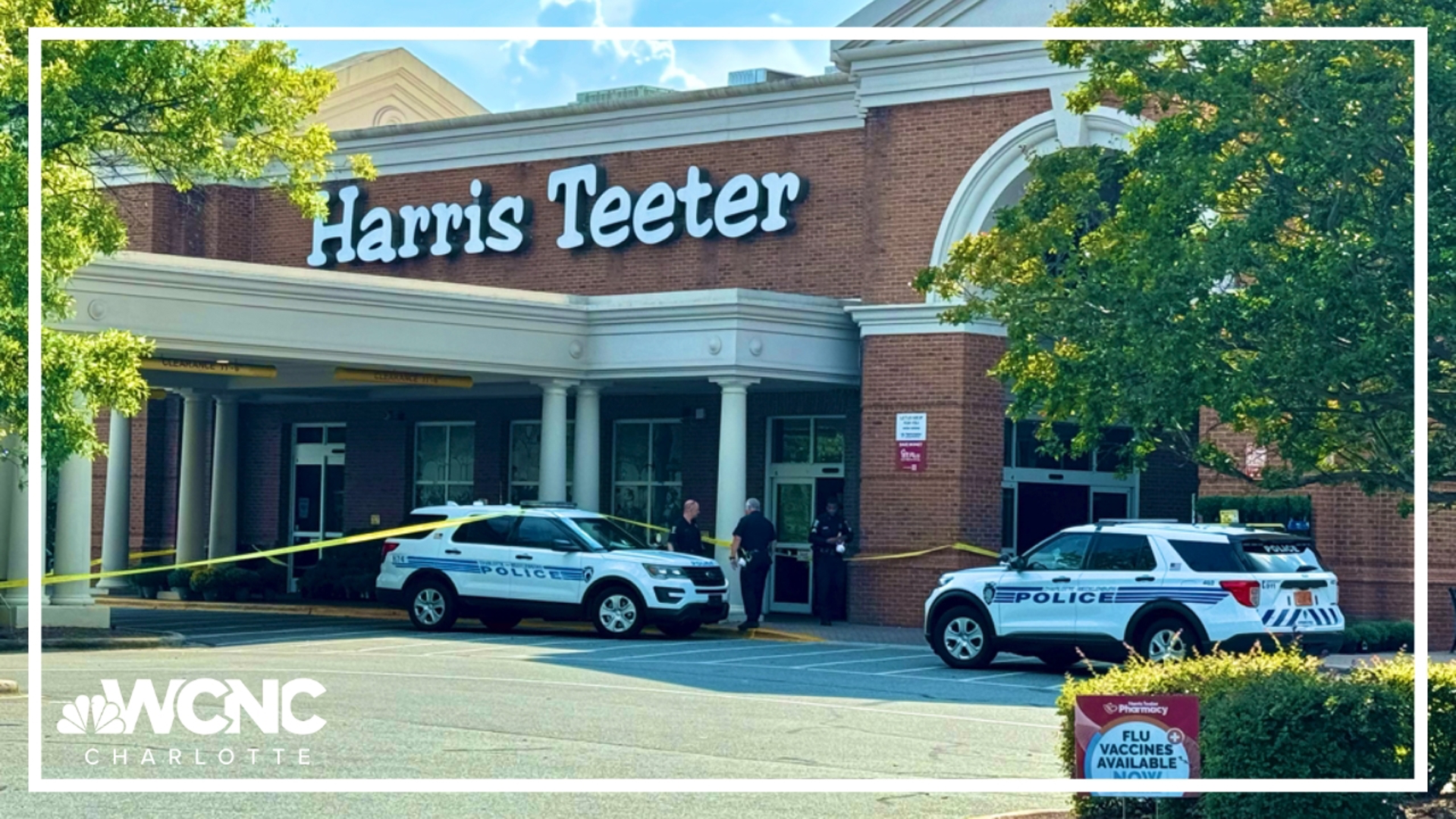 The incident happened at the Harris Teeter on Carnegie Boulevard.