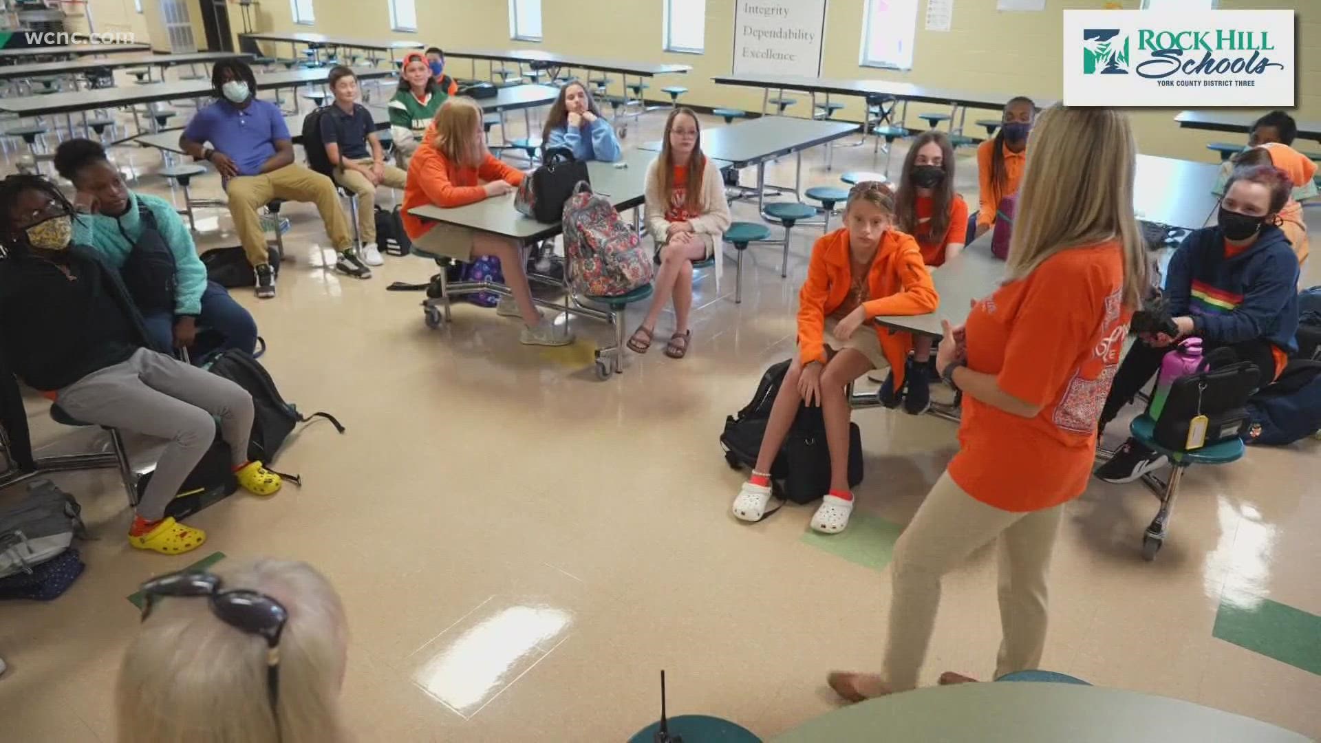 To take a stand against bullying, students and staff at schools across the Carolinas wore orange Wednesday for Unity Day.