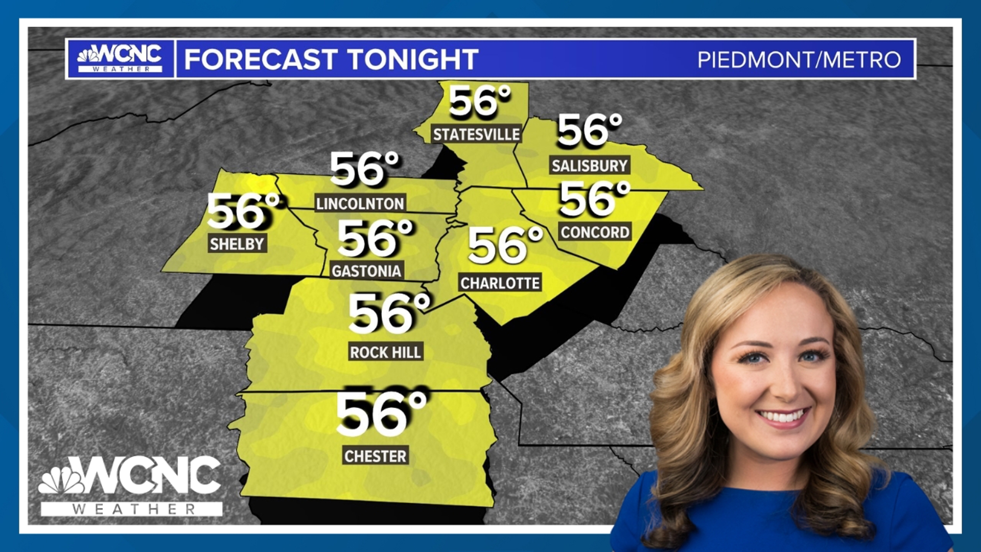 Wednesday night will be mostly clear, with overnight lows in the 50s and 60s.