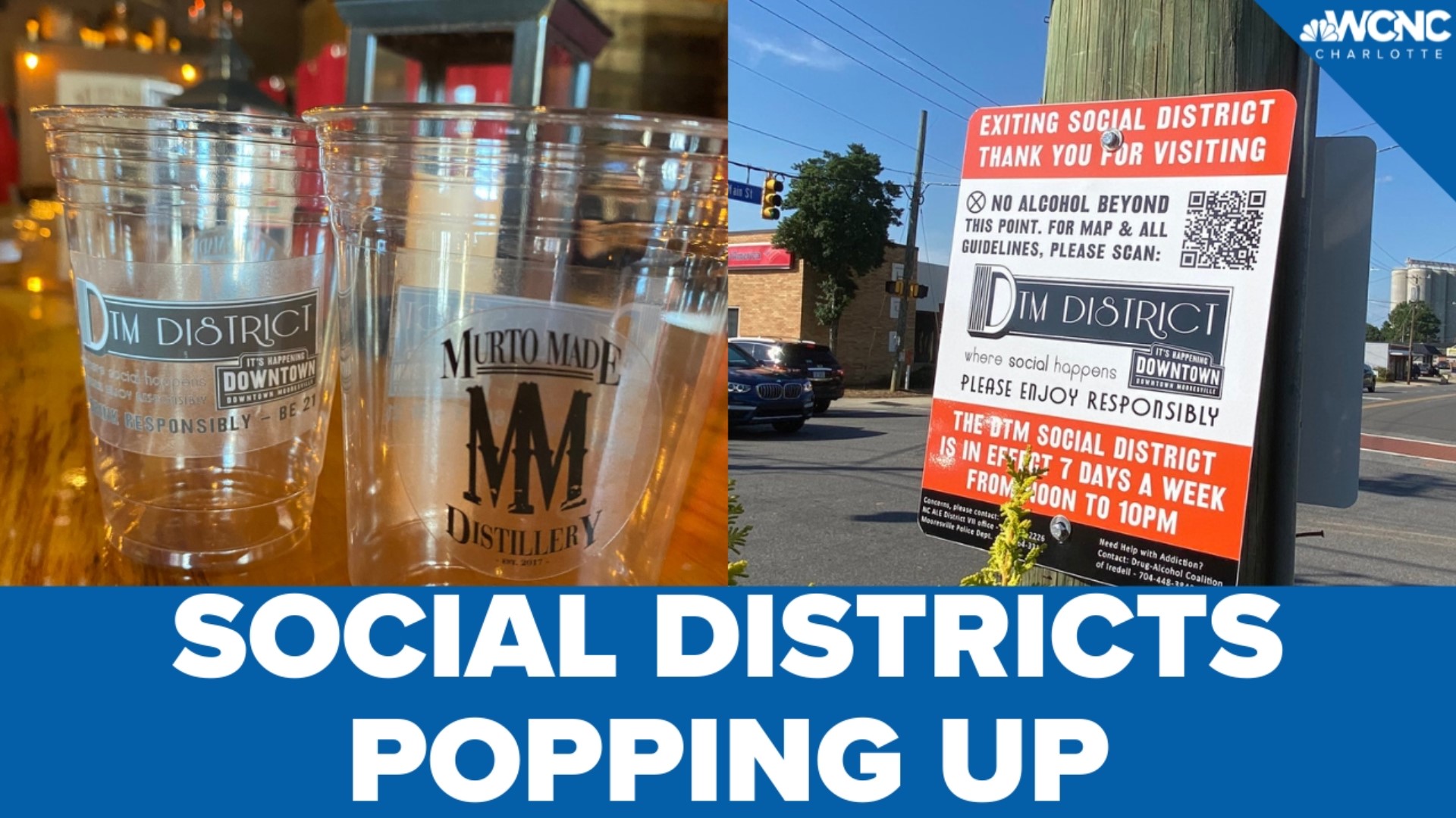While Charlotte’s plans for social districts are on pause for now, Mooresville and Salisbury are some of the latest to launch open-container areas downtown.