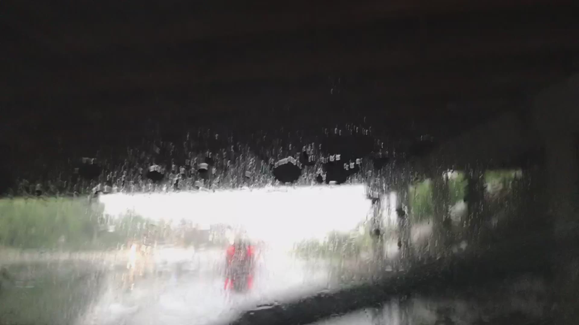 Video shows pouring rain in Pineville.