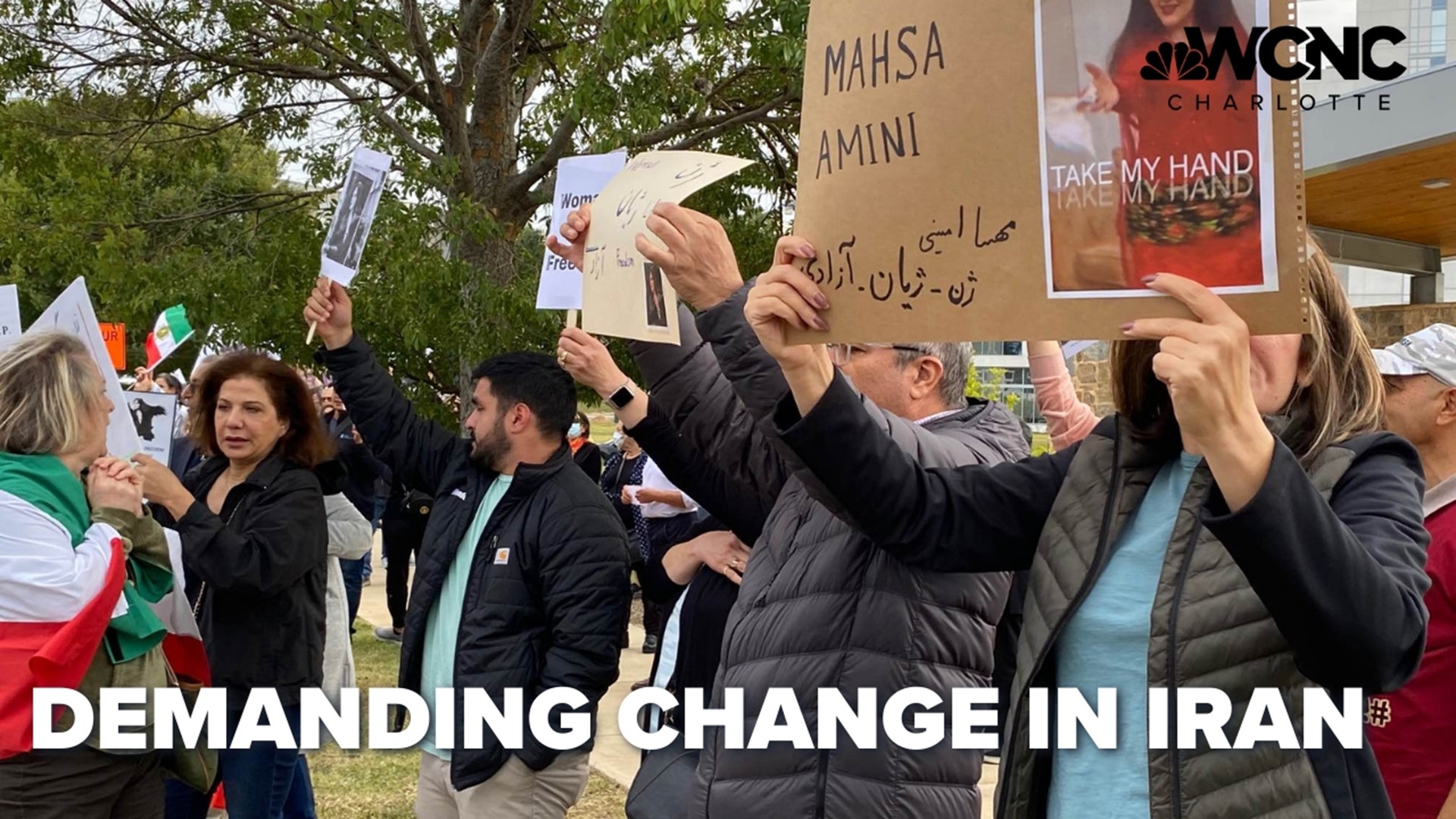 Following the death of a woman in Iranian custody, people in Charlotte are protesting.