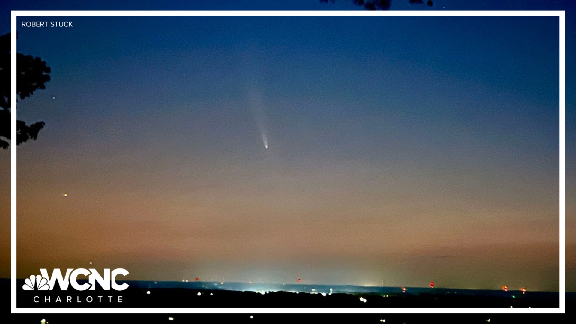 A WCNC Charlotte viewer sent a photo of a comet seen in Stanly County.