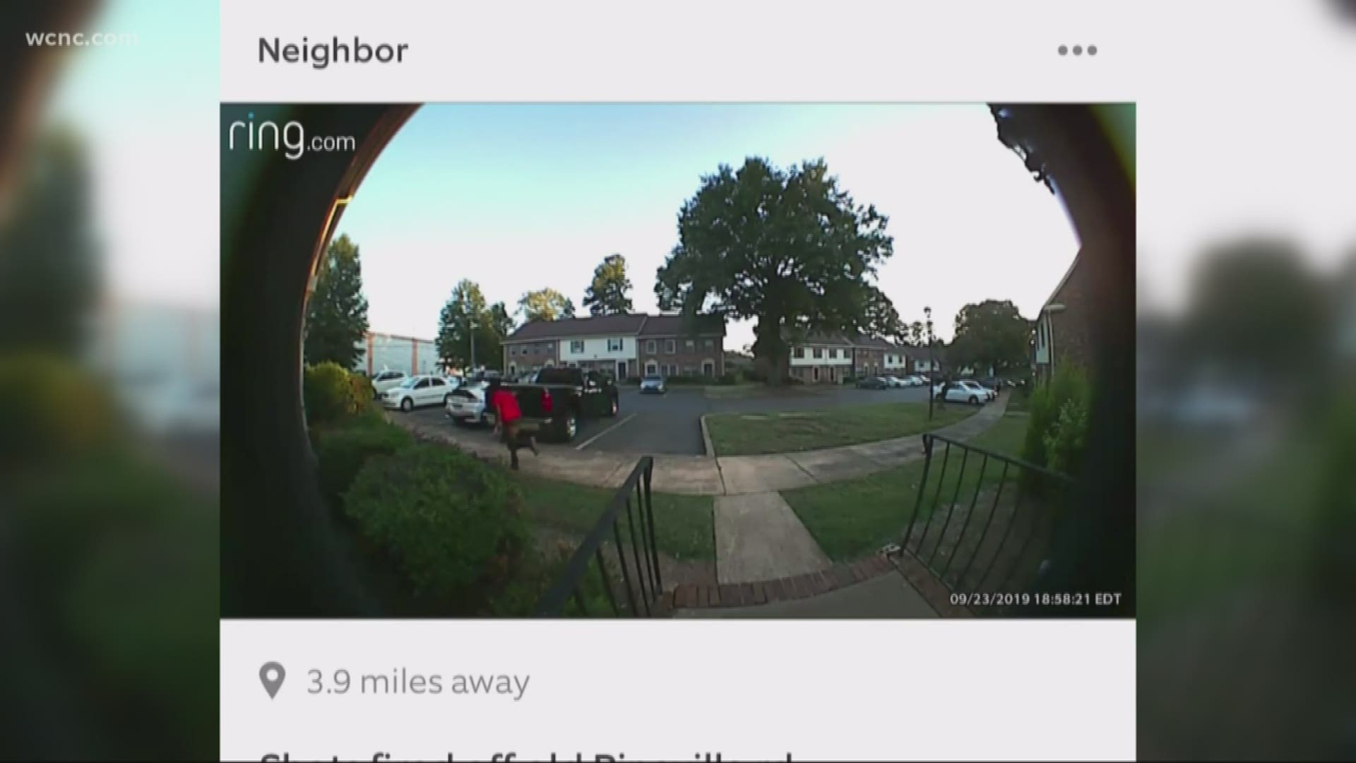 Video of a south Charlotte shoot-out was caught on a Ring doorbell camera. The video was posted to the Ring app on Monday night.