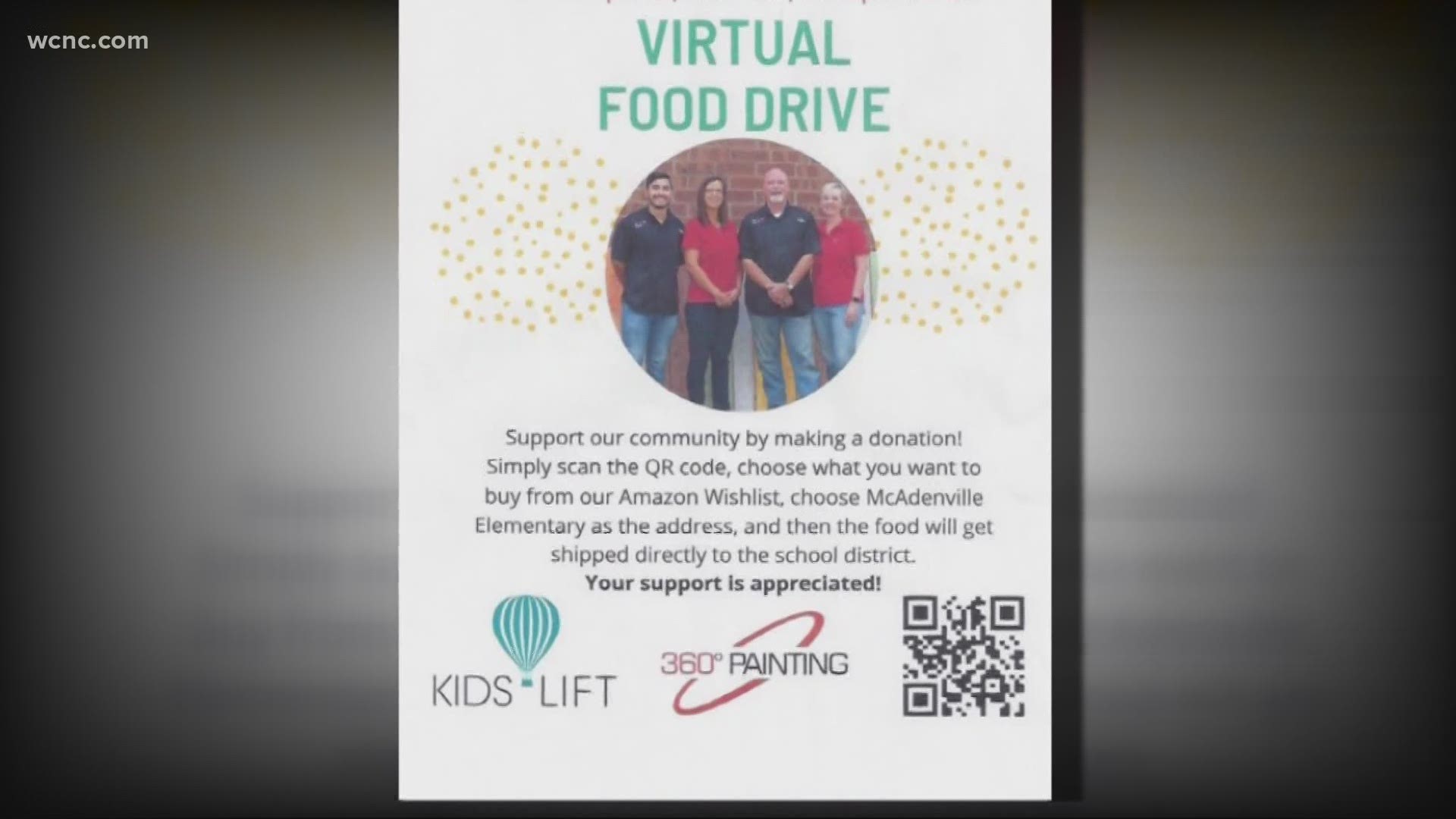 The food drive is conducted almost entirely online to promote pandemic safety.