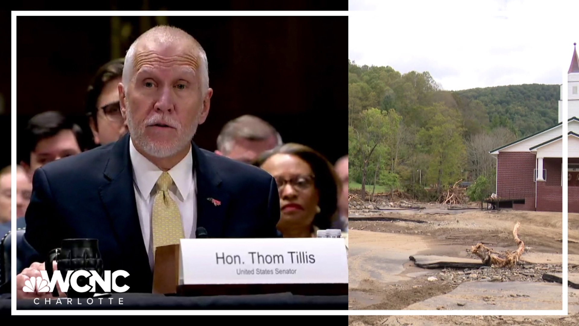 Sen. Thom Tillis testified in front of a Senate committee as part of his latest effort to push for federal funding to help those impacted by Helene.