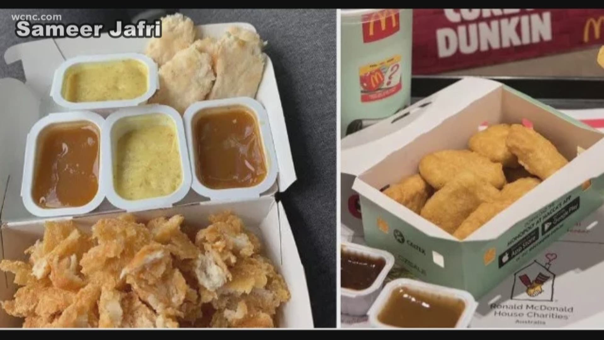 A Louisiana man went viral after his unorthodox way of eating chicken nuggets took social media by storm.