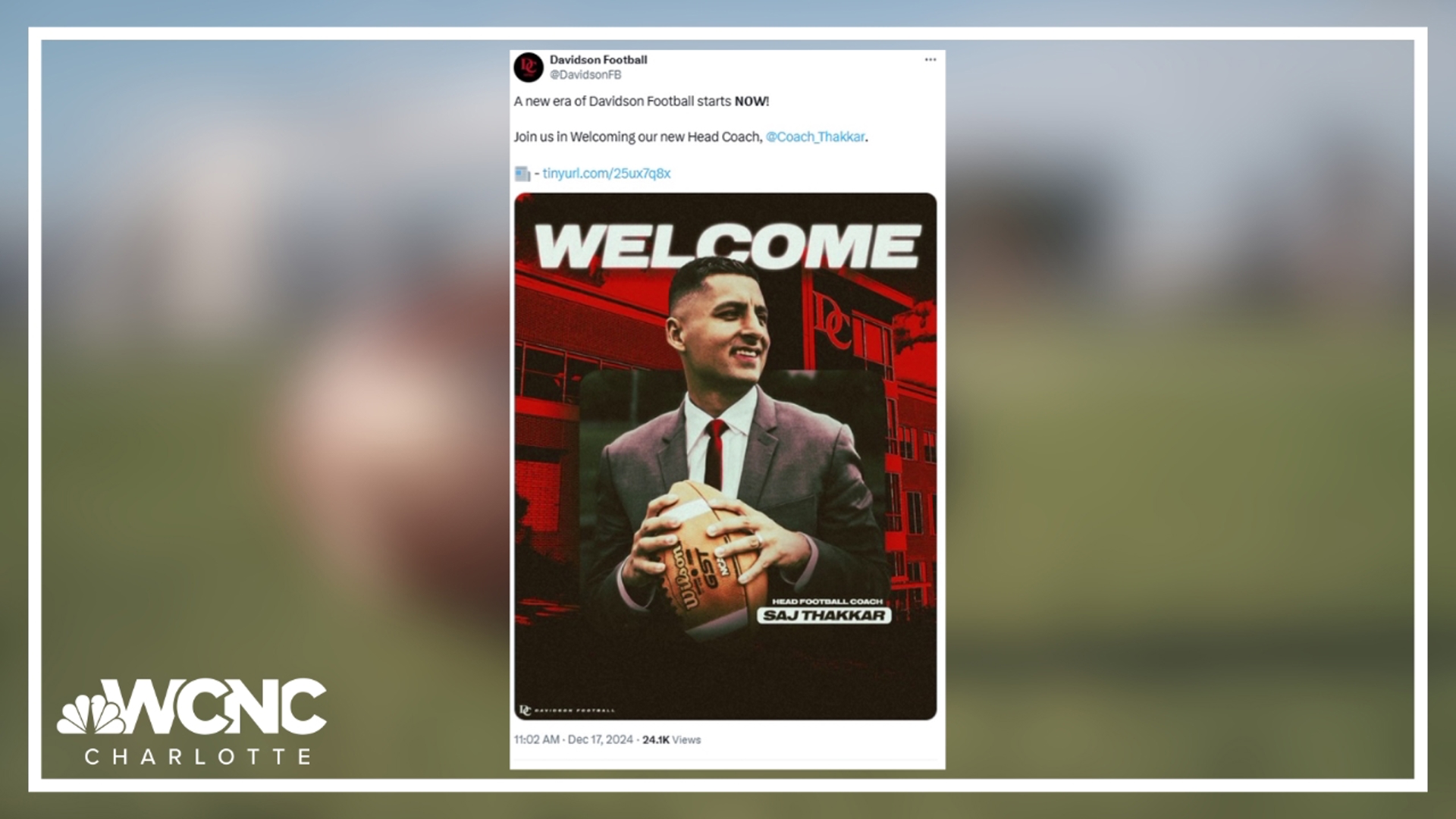 Saj Thakkar is their new head football coach.