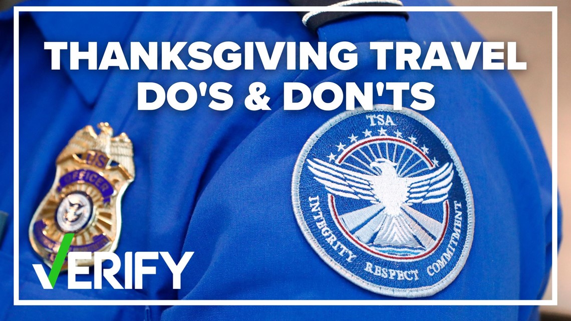VERIFY: What Thanksgiving goods are TSA-friendly?