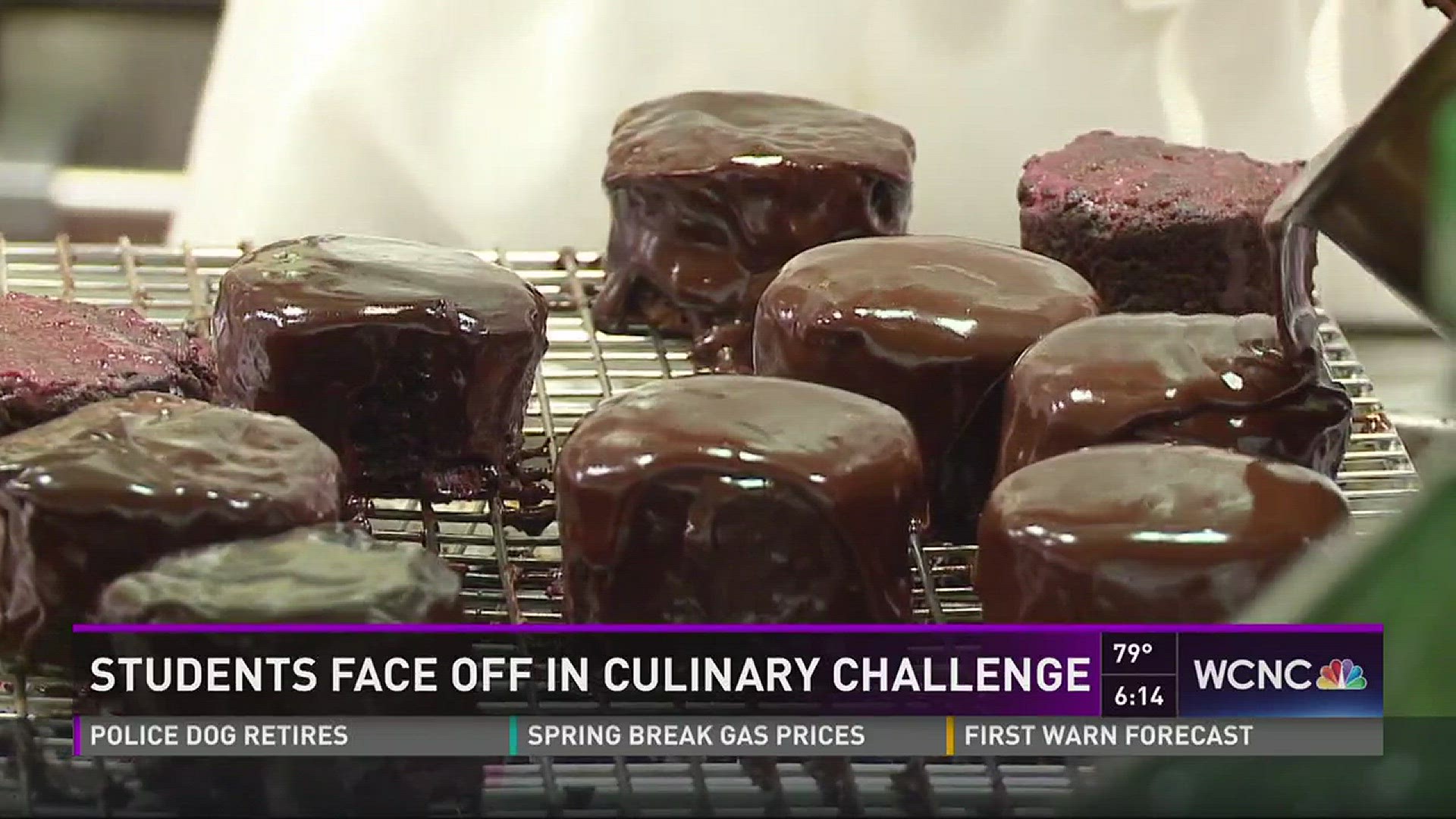 College students faced off in the kitchen Tuesday to win money for themselves and for charity.