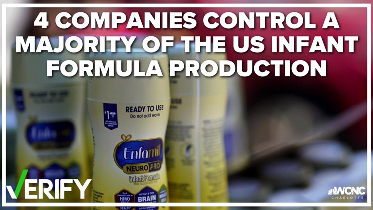 VERIFY: Yes, 4 companies control a majority of the infant formula industry in the US