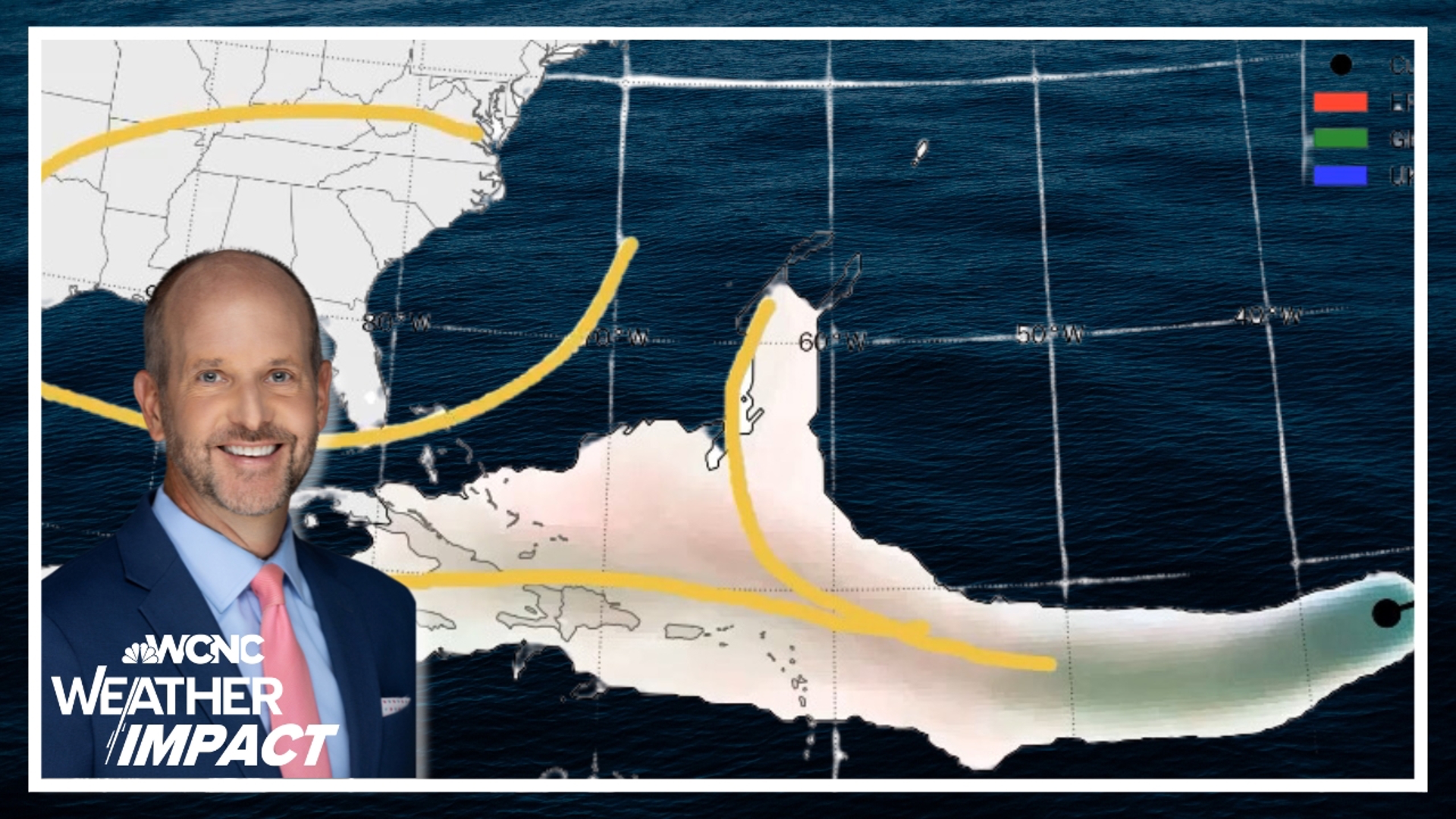 There is a 50% chance of a tropical weather system forming in the Atlantic Ocean this week. Here is where it could go.