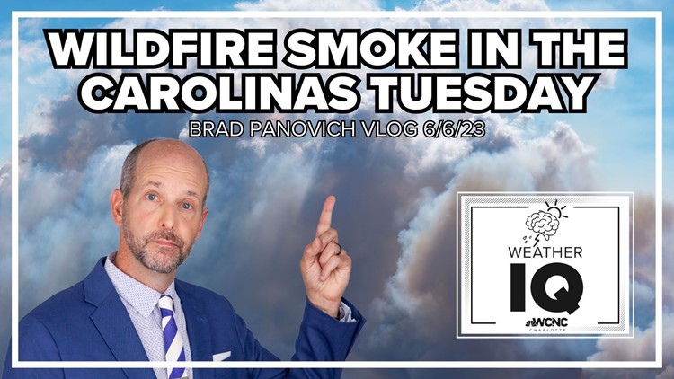 Smoke and haze over the Carolinas Tuesday due to wildfires: Brad Panovich VLOG