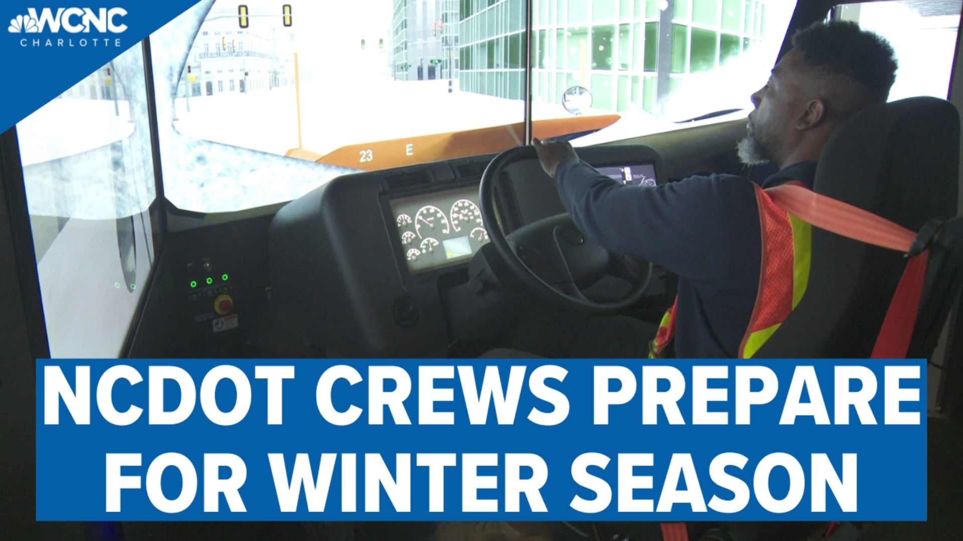 Snow plow drivers for the North Carolina Department of Transportation don't need Mother Nature to practice their jobs. Instead, they use a computer simulator.