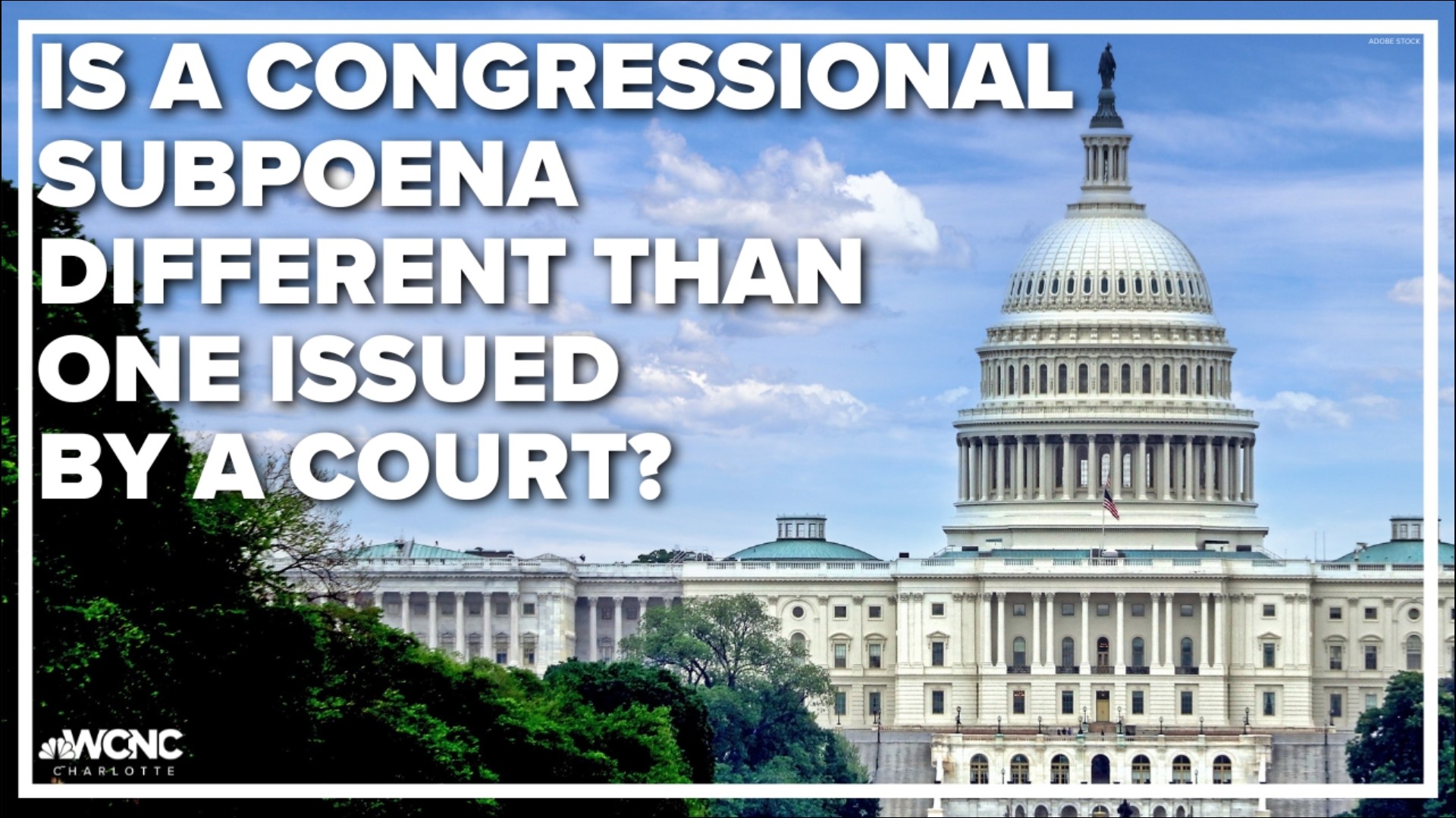 Is a congressional subpoena different than one issued by a court