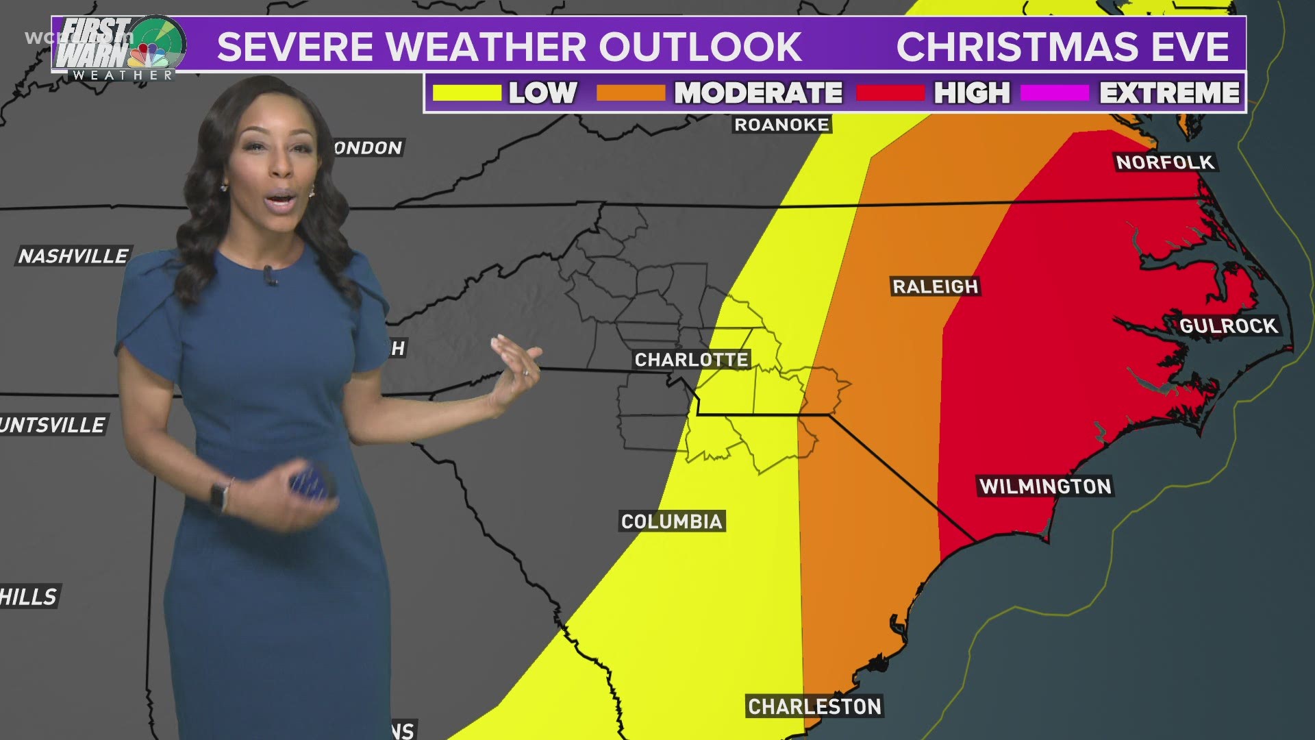 Severe weather possible on Christmas Eve in Charlotte