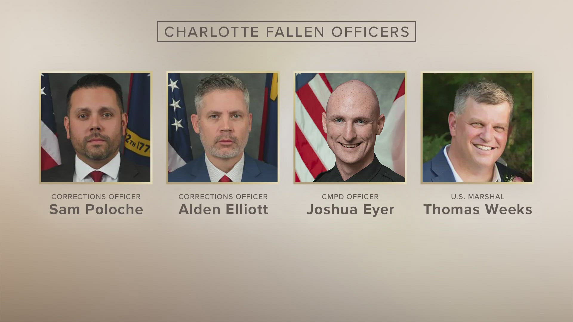 The Charlotte-Mecklenburg Police Department will honor four officers killed in the line of duty, adding Joshua Eyer's name to the fallen officer memorial in Uptown.