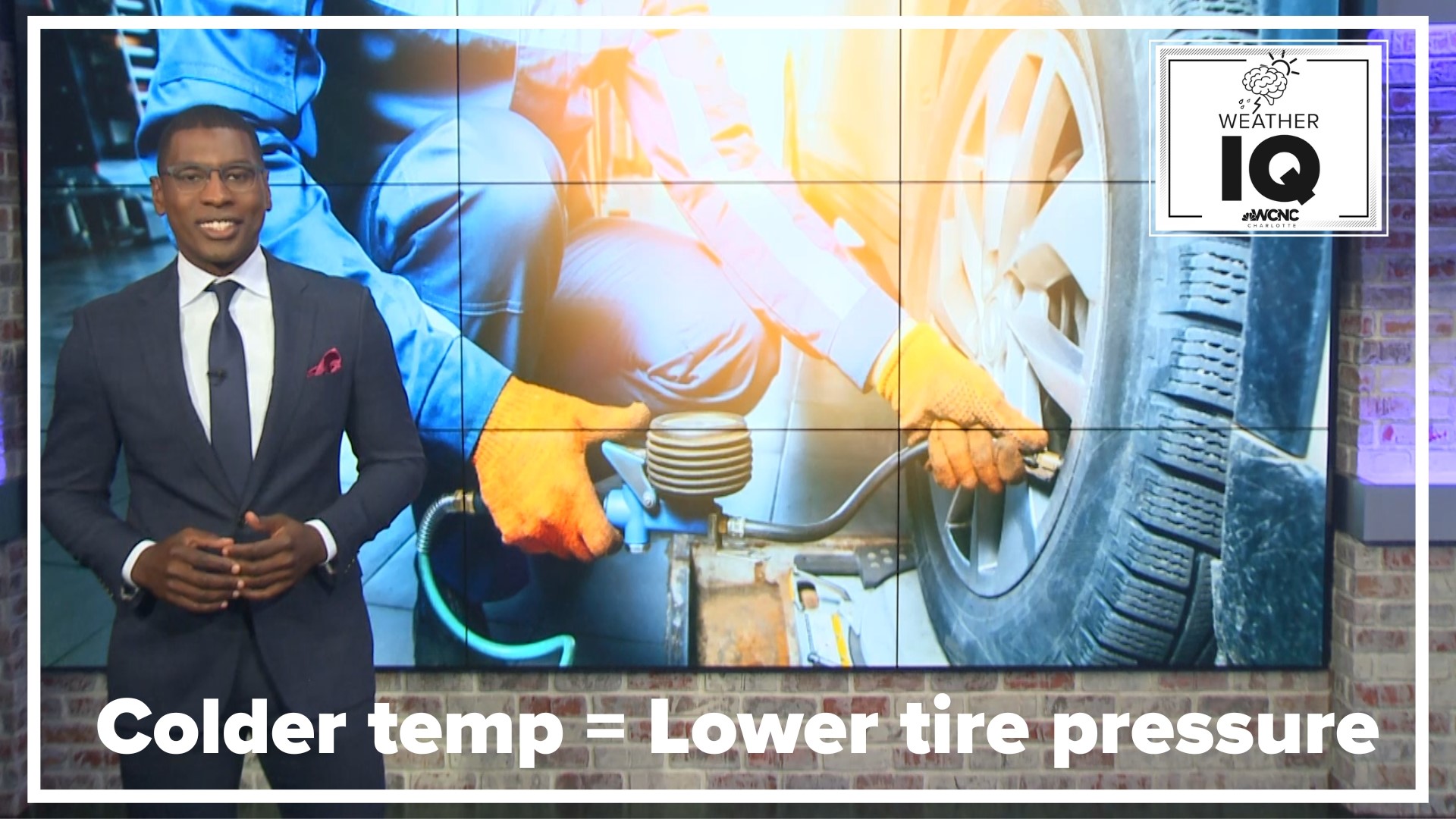 A big temperature drop not only makes us cold, but also deflates your tires.