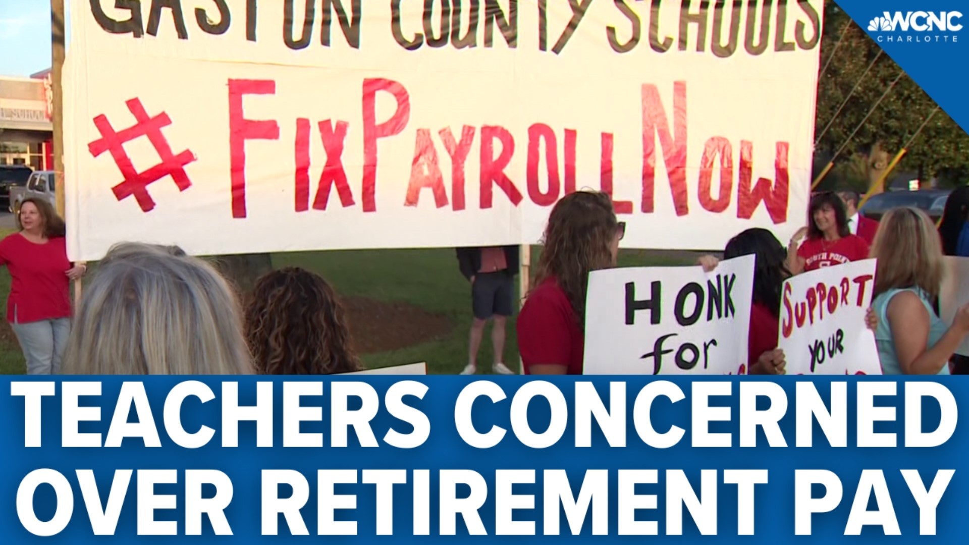 Gaston County School employees are protesting and pushing to receive correct paychecks.