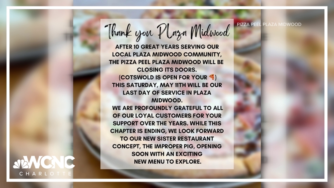 The Pizza Peel closing Plaza Midwood location