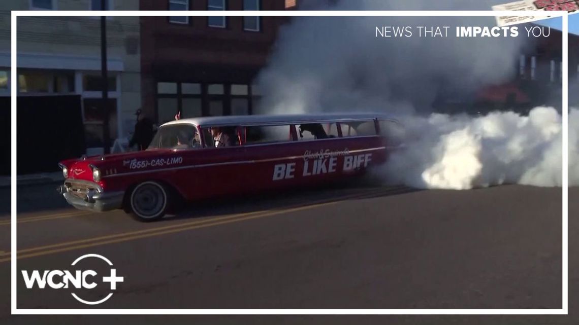 Burnout for Biffle | Cleetus McFarland celebrates Greg Biffle's