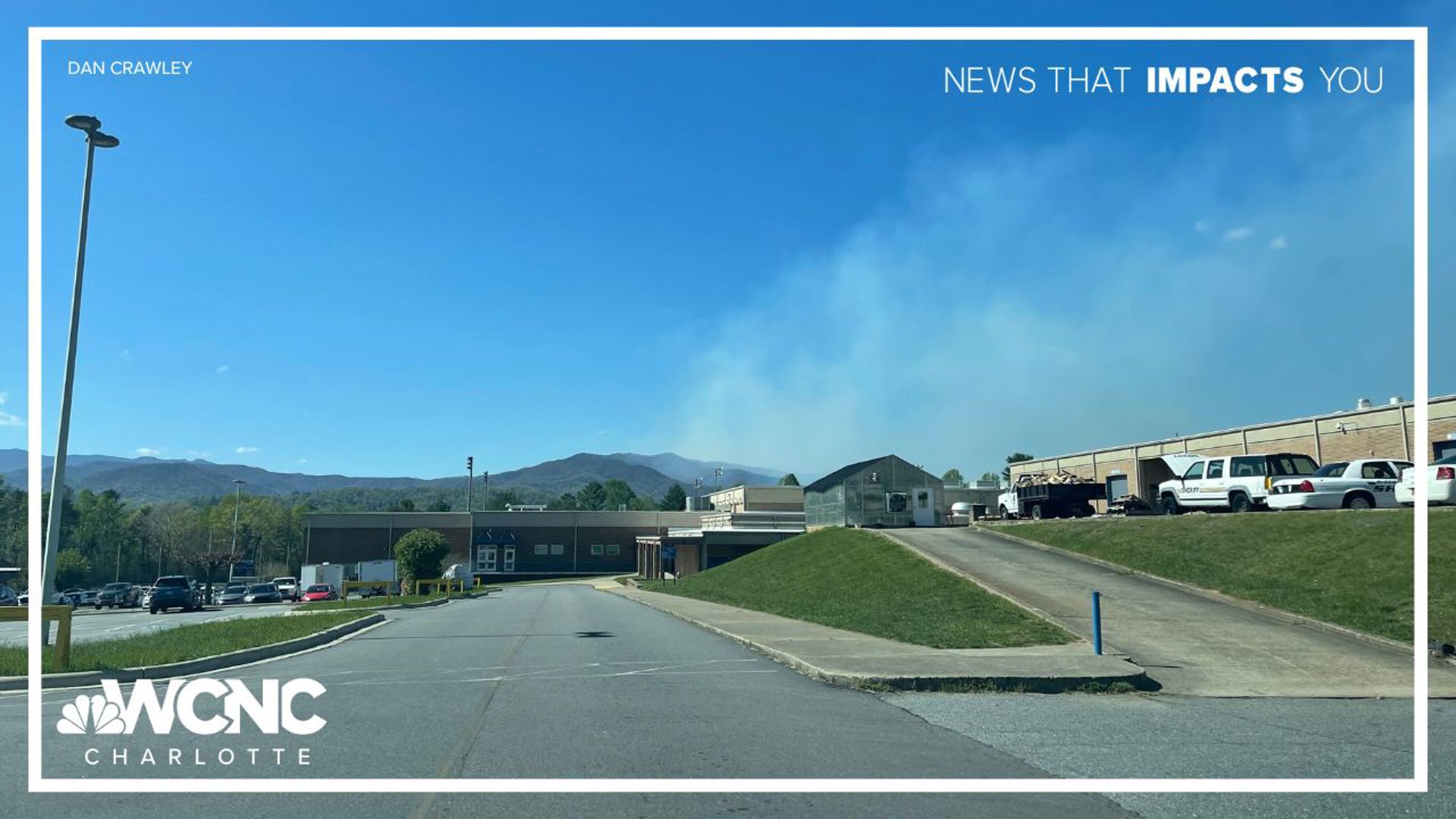 The fire had spread to 75 acres as of Tuesday afternoon, McDowell County officials said. 