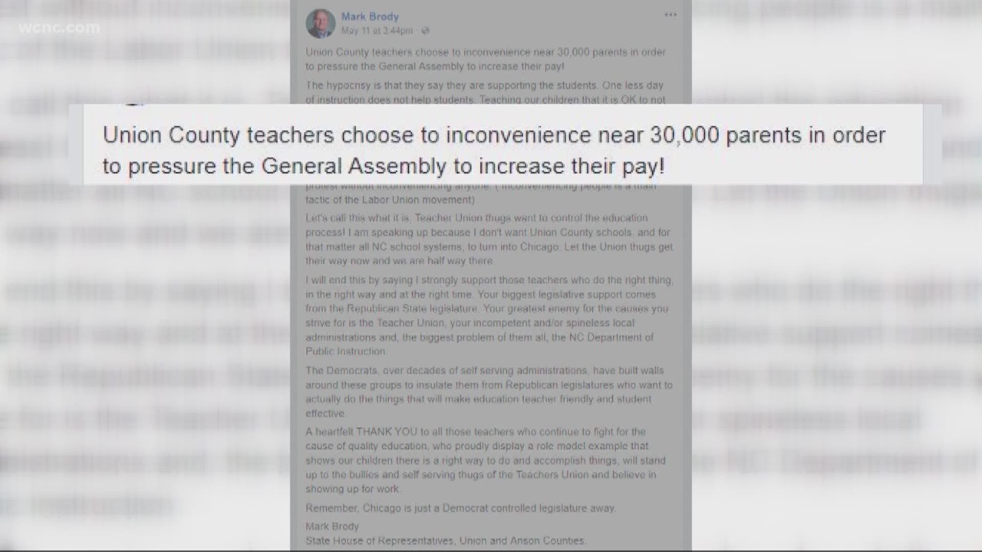 Dozens of local schools will be closed for a statewide teachers march in Raleigh on Wednesday, but not everyone supports educators' decision to miss school.
