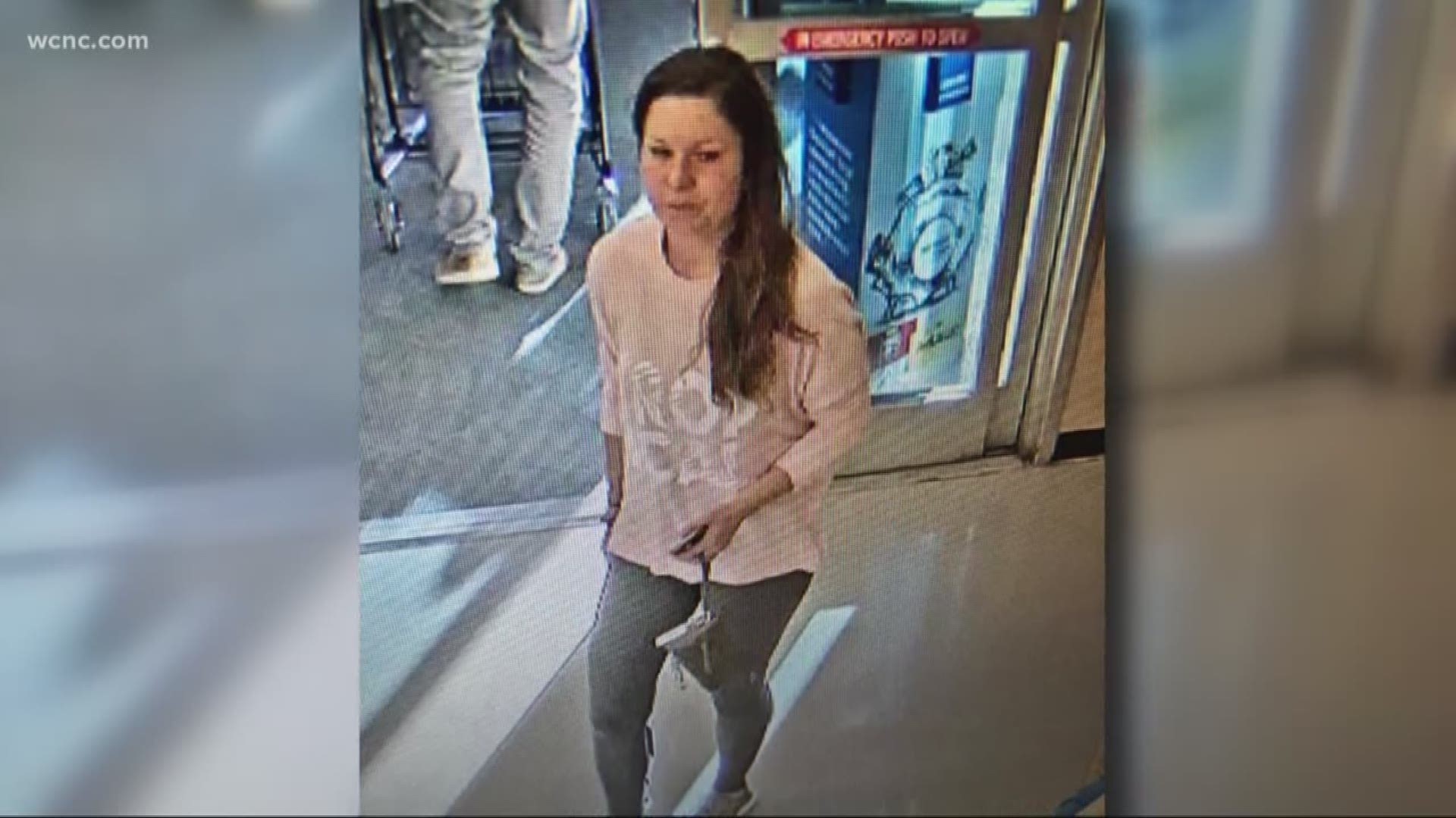 Deputies said surveillance footage at a Food Lion shows the woman purchasing $600 worth of gift cards with the stolen credit cards minutes later.