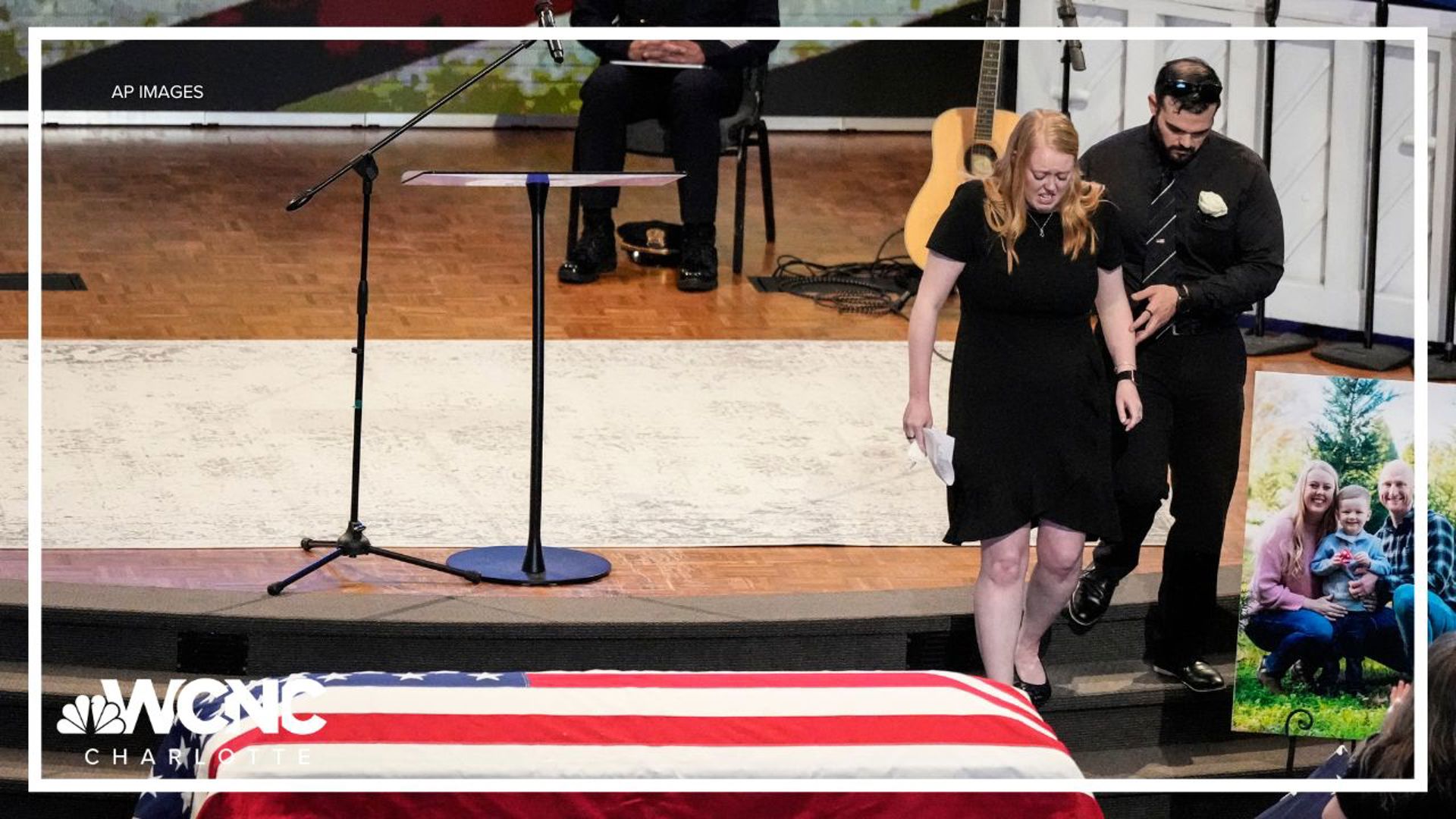 Ashley Eyer delivered a heartbreaking tribute to her late husband, fallen CMPD Officer Joshua Eyer.