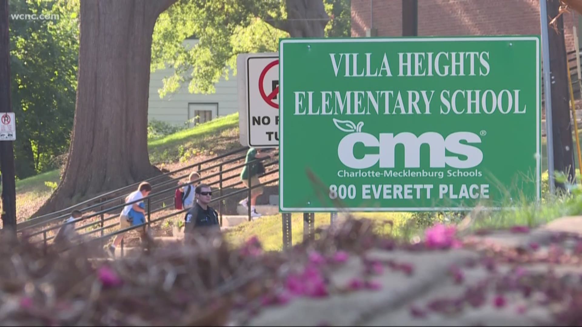 Villa Heights Elementary School in east Charlotte is on lockdown due to a reported shooting near the school, Charlotte-Mecklenburg Police said.