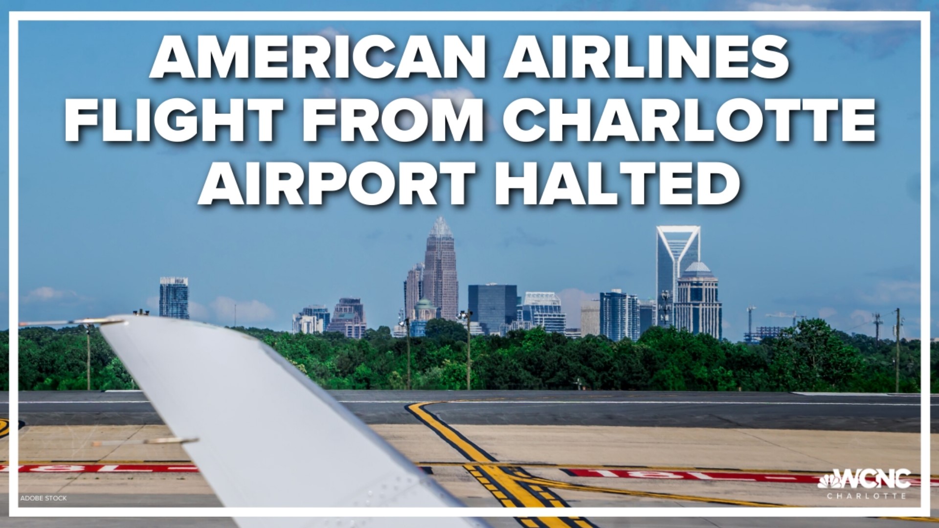 The plane was departing Charlotte for Miami Thursday afternoon. Passengers were safely transferred to another aircraft.