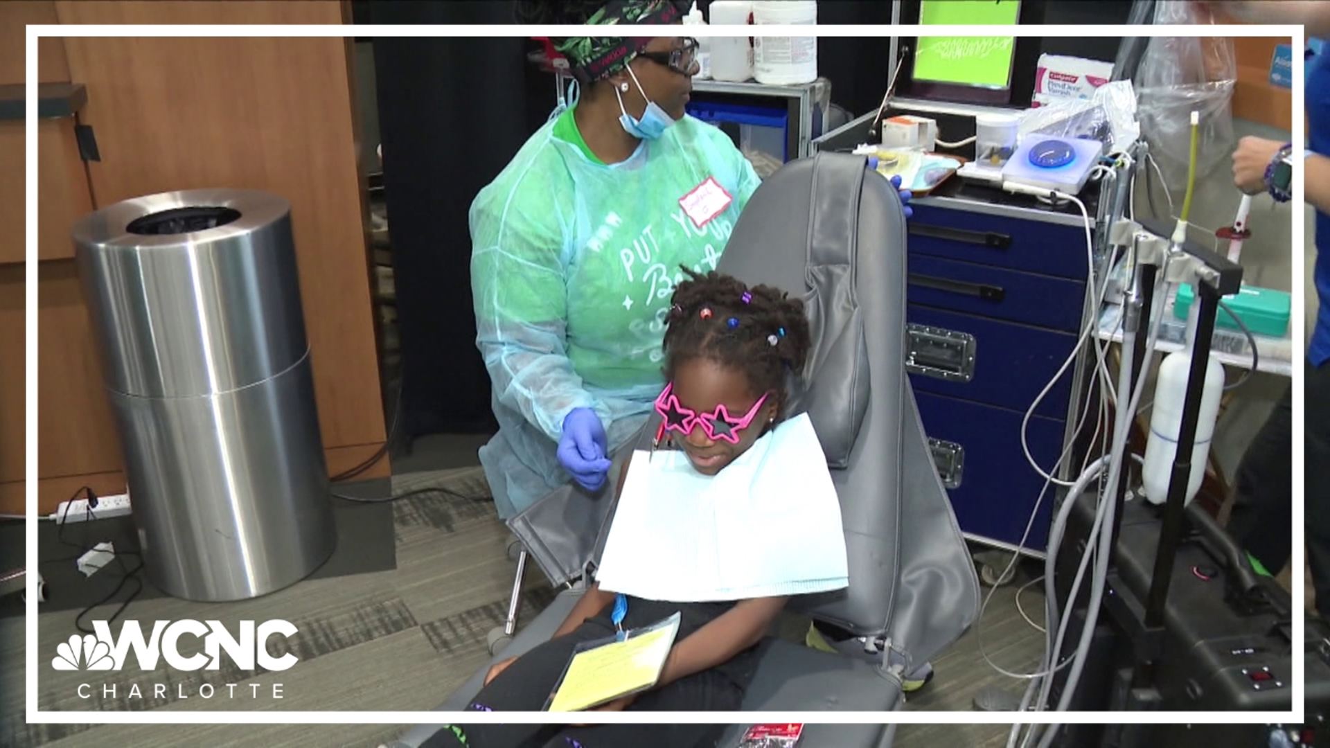 Charlotte-area organizations are teaming up to give kids a cleaner and brighter smile, hosting a free dental clinic at Truist Field.