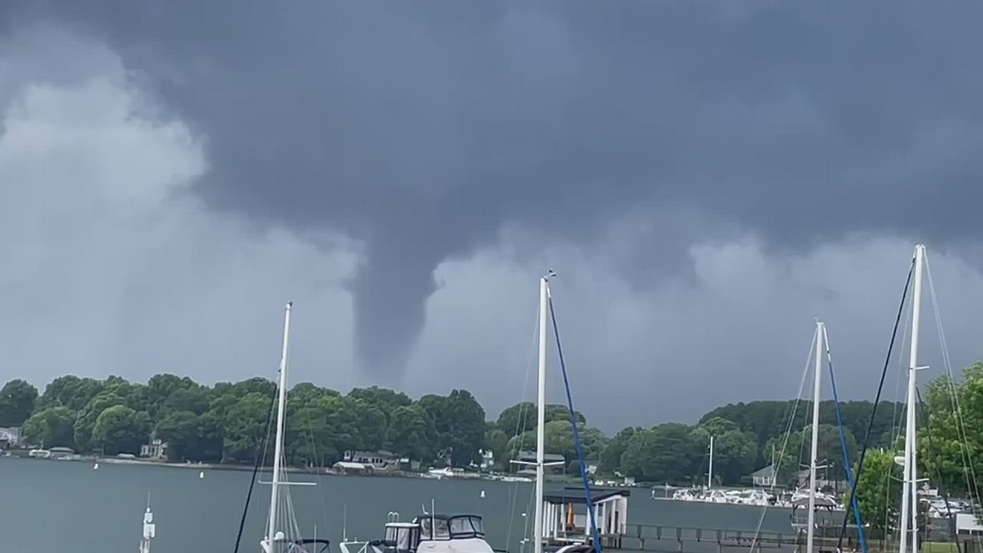 Vicki Elliott shared this video from Lake Norman showing the first storm that moved through the greater Charlotte area.