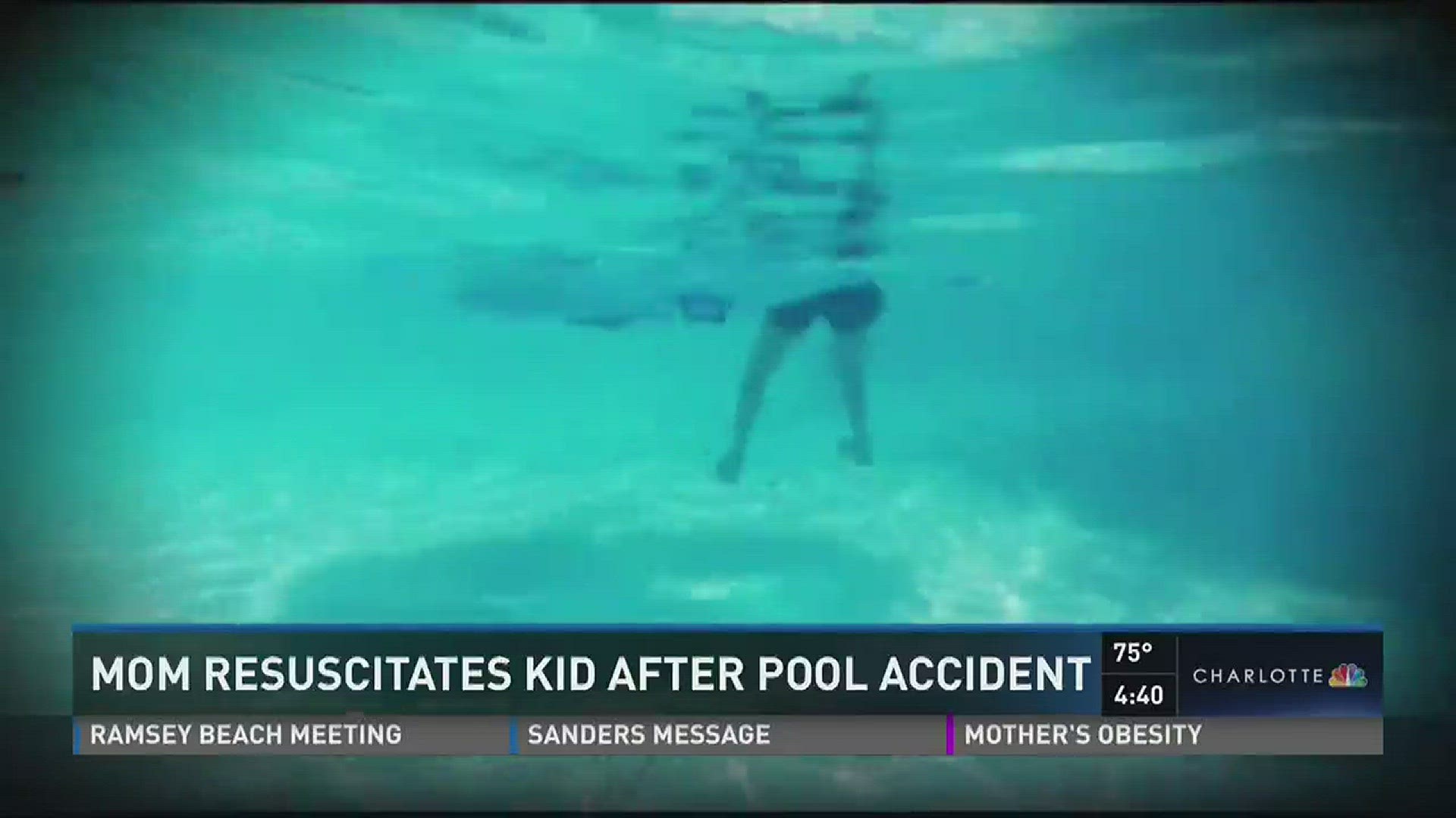 Mom resuscitates kid after pool accident