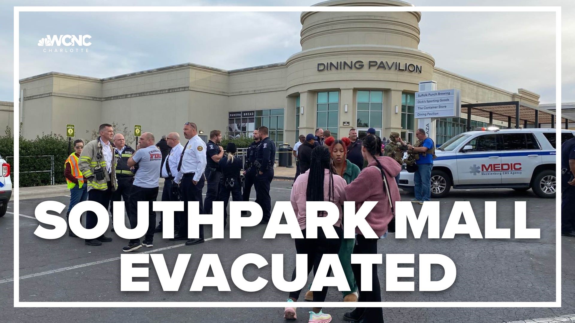 Two people were detained after a disturbance led to the evacuation of SouthPark Mall Saturday afternoon, police said.